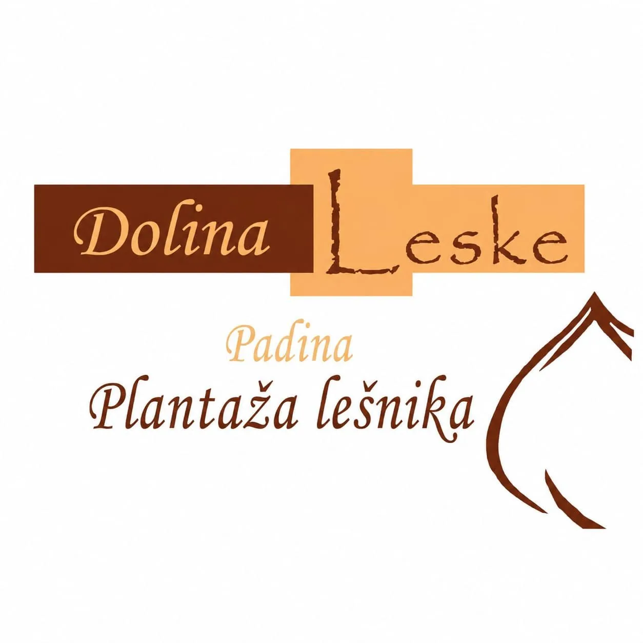 Dolina Leske — logo, plantaža lešnika, Padina